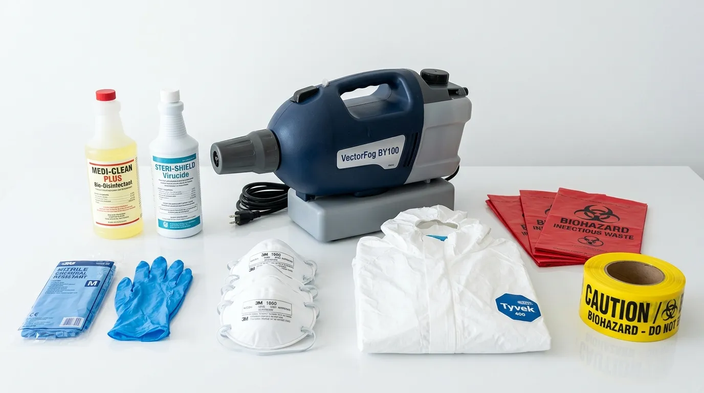 Professional biohazard remediation crew working in East Brunswick